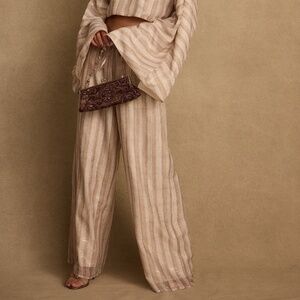 12th Tribe Clear Breeze Striped Chiffon Pants Size XS